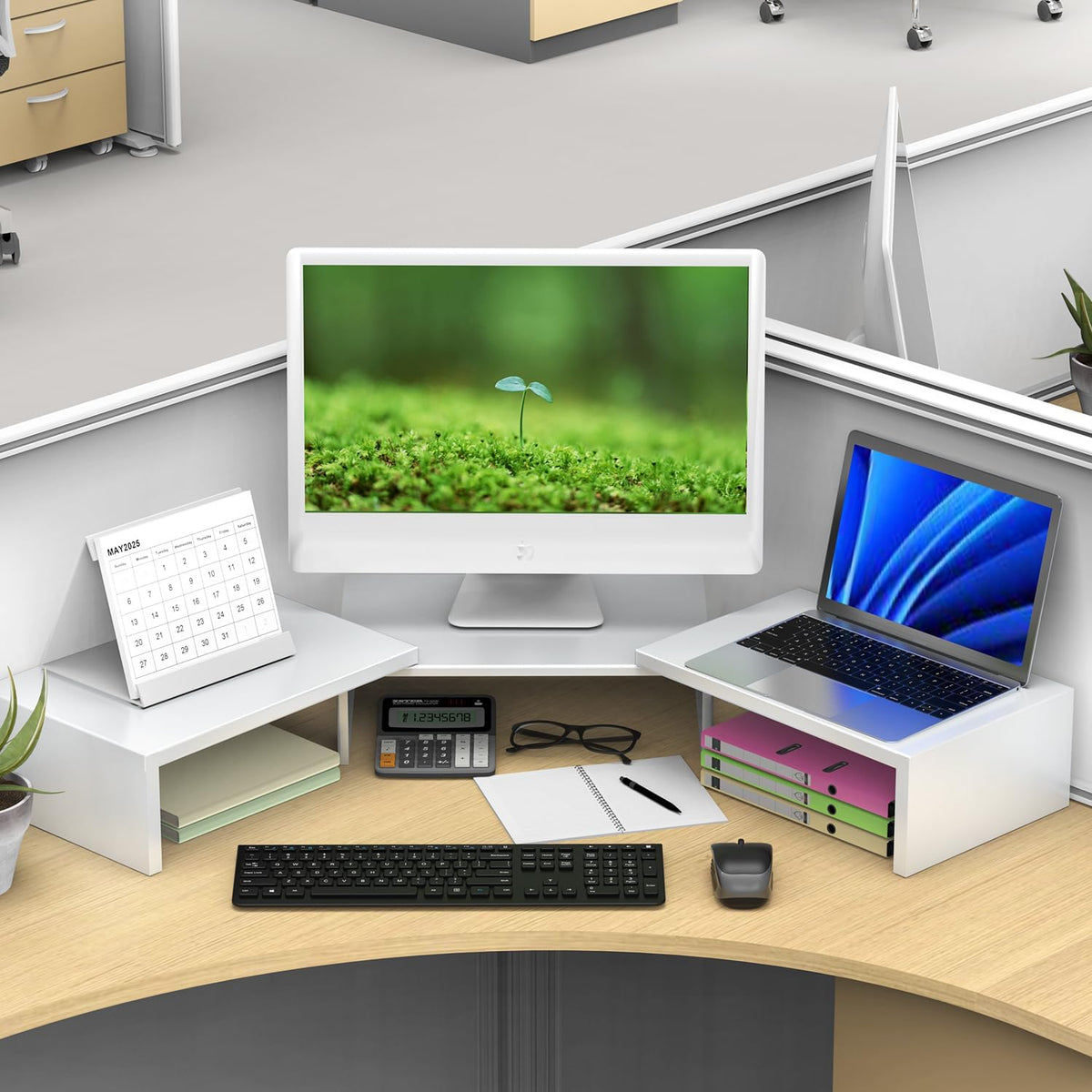 Dual Monitor Stand Riser