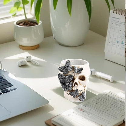 Skull Planter Goth Desk Accessories