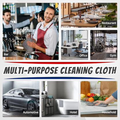 Shop Towels, Pack of 200, Grey Microfiber Cleaning Cloth Bulk, Microfiber Towels for Cars, All-Purpose Absorbent Cleaning Rags, Dust Cloth for Automotive, Mechanic, Garage, 11.5 x 11.5 inch