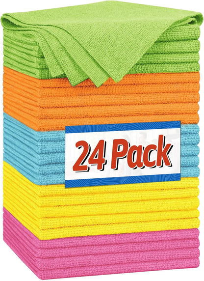Shop Towels, Pack of 200, Grey Microfiber Cleaning Cloth Bulk, Microfiber Towels for Cars, All-Purpose Absorbent Cleaning Rags, Dust Cloth for Automotive, Mechanic, Garage, 11.5 x 11.5 inch