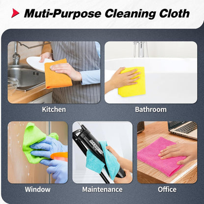 Shop Towels, Pack of 200, Grey Microfiber Cleaning Cloth Bulk, Microfiber Towels for Cars, All-Purpose Absorbent Cleaning Rags, Dust Cloth for Automotive, Mechanic, Garage, 11.5 x 11.5 inch