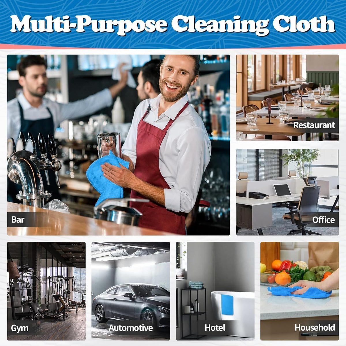 Shop Towels, Pack of 200, Grey Microfiber Cleaning Cloth Bulk, Microfiber Towels for Cars, All-Purpose Absorbent Cleaning Rags, Dust Cloth for Automotive, Mechanic, Garage, 11.5 x 11.5 inch