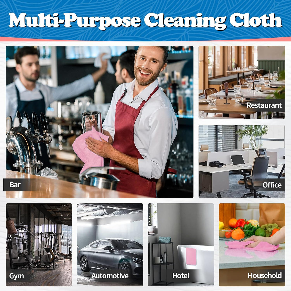 Shop Towels, Pack of 200, Grey Microfiber Cleaning Cloth Bulk, Microfiber Towels for Cars, All-Purpose Absorbent Cleaning Rags, Dust Cloth for Automotive, Mechanic, Garage, 11.5 x 11.5 inch