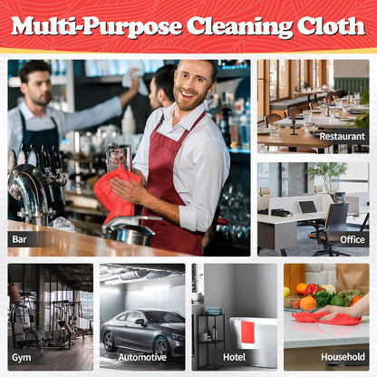 Shop Towels, Pack of 200, Grey Microfiber Cleaning Cloth Bulk, Microfiber Towels for Cars, All-Purpose Absorbent Cleaning Rags, Dust Cloth for Automotive, Mechanic, Garage, 11.5 x 11.5 inch