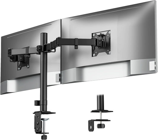 Heavy-Duty Dual Monitor Stand for 17-32", 22 lbs Each