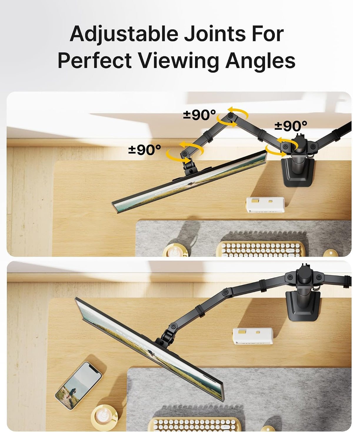 Heavy-Duty Dual Monitor Stand for 17-32", 22 lbs Each