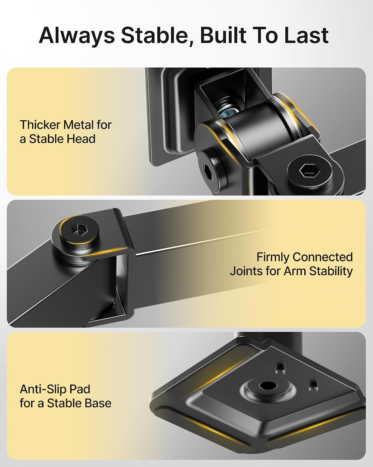 Heavy-Duty Dual Monitor Stand for 17-32", 22 lbs Each