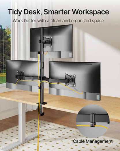 Heavy-Duty Dual Monitor Stand for 17-32", 22 lbs Each