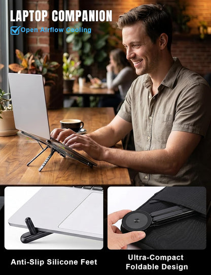 Laptop Stand - Portable Tablet Riser iPad Desk Mount, Silver