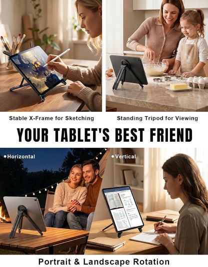 Laptop Stand - Portable Tablet Riser iPad Desk Mount, Silver