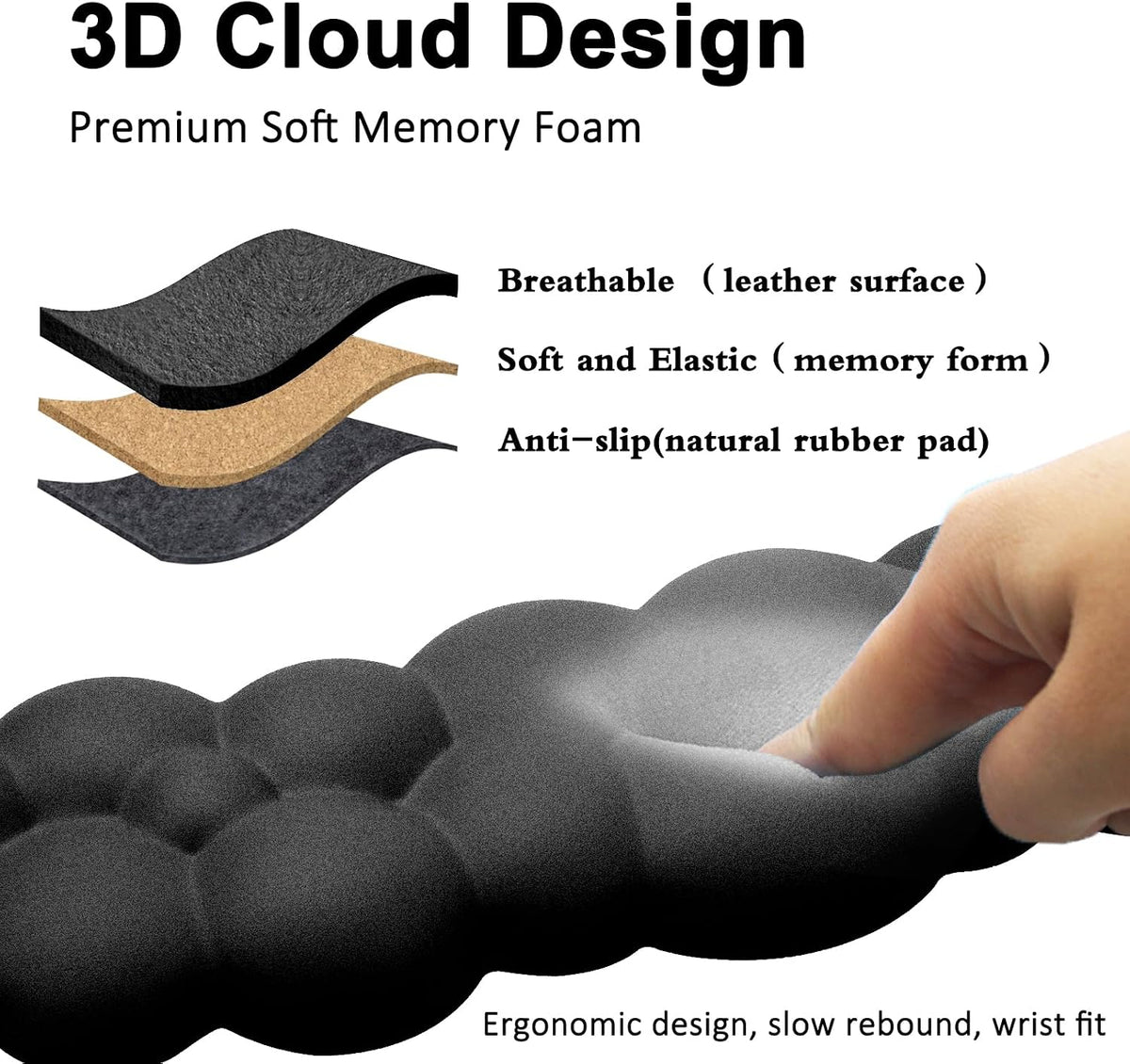 Ergonomic Mouse Wrist Rest Support Cushion for Home & Office Computer