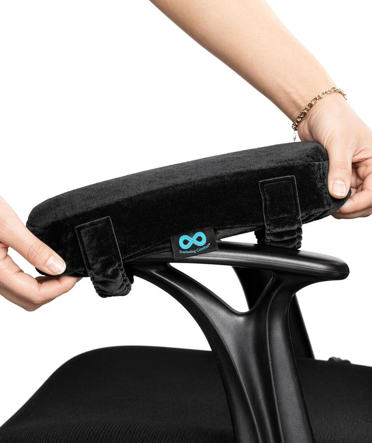 Office Chair & Wheelchair Arm Pads - Memory Foam ArmRest Covers for Desk, Gaming Chair, Arm Pillow Seat Cover Cushions & Protectors to Relieve Pressure for Elbows