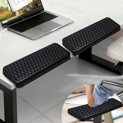 Arm Rest for Desk, L-Shaped Memory Foam Elbow Pads with Non-Slip Base, 2-Piece Ergonomic Desk Edge Cushion & Wrist Rest for Computer Keyboard, Office and Home Use