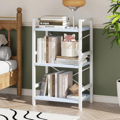 Bookshelf, Dorm Desk Hutch, Desk Shelf Organizer, 4 Tier Stackable Bookcase, Adjustable Industrial Book Shelf Storage Organizer for Desktop, Living Room, Bedroom, Office,Rustic Black and Brown