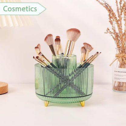 Rotating Pencil Pen Holder, Pen Organizer with 5 Slots - Aesthetic Desk Organizer and Accessories for School, Home, Office Supplies