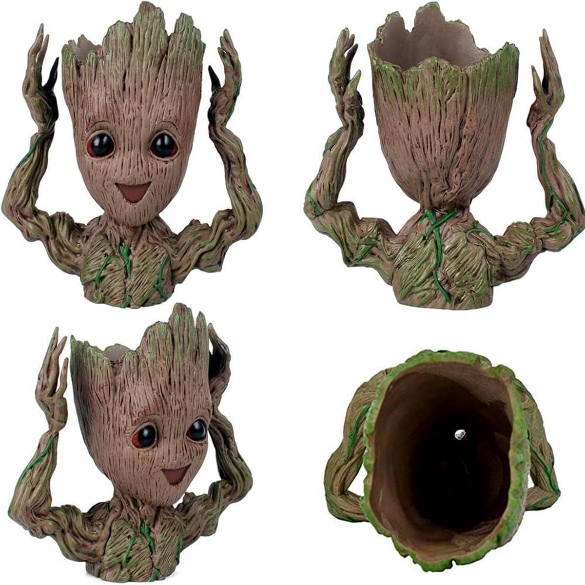 6'' Baby Groot Flowerpot Succulent Planter Pot Pen Holder Cute Desk Decor Garden Home Gift for Friends Kids Indoor Plants