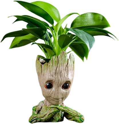 6'' Baby Groot Flowerpot Succulent Planter Pot Pen Holder Cute Desk Decor Garden Home Gift for Friends Kids Indoor Plants