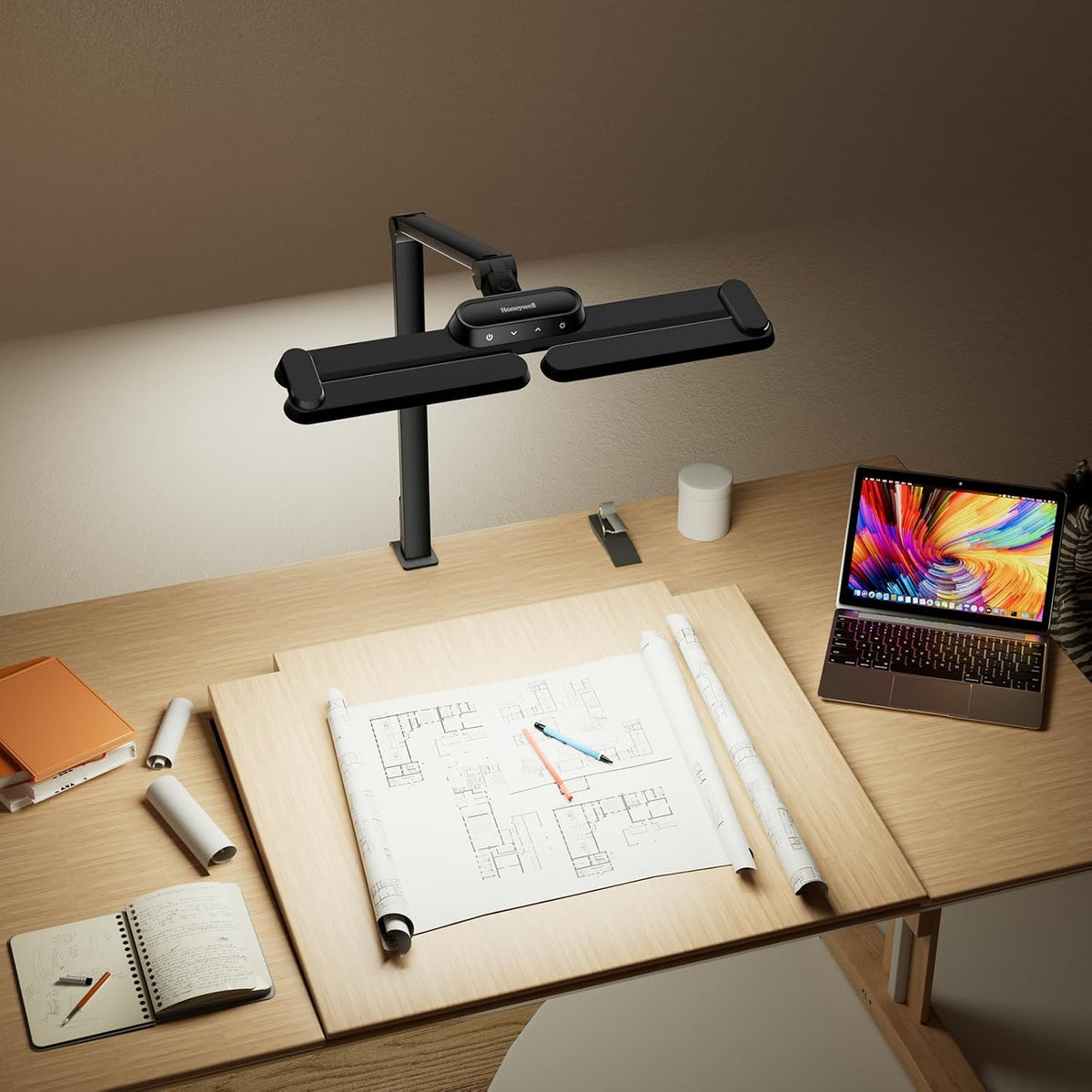 Honeywell HJ3B Sunturalux LED Clamp Desk Lamp for Computer Architect