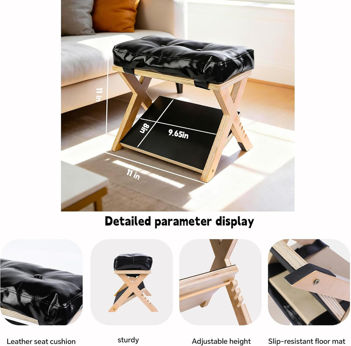 Adjustable Foot Rest for Under Desk at Work, Foot & Leg Rest