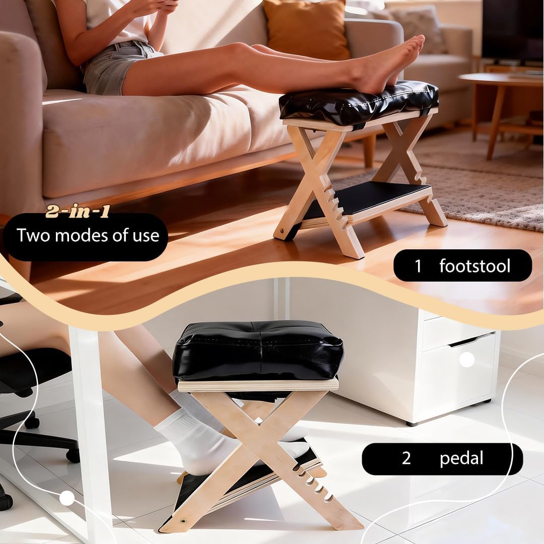Adjustable Foot Rest for Under Desk at Work, Foot & Leg Rest