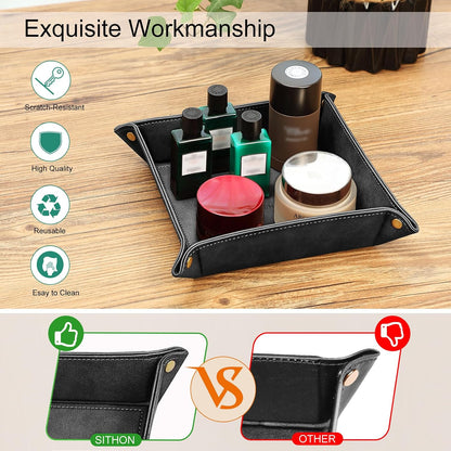 Valet Tray Desktop Storage Organizer Nightstand Caddy Holder