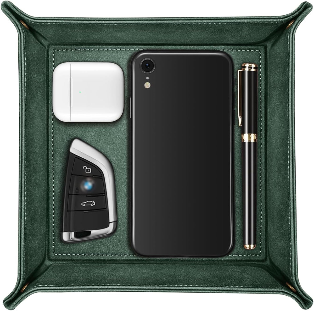 Valet Tray Desktop Storage Organizer Nightstand Caddy Holder