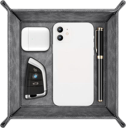 Valet Tray Desktop Storage Organizer Nightstand Caddy Holder