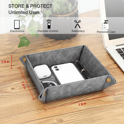Valet Tray Desktop Storage Organizer Nightstand Caddy Holder