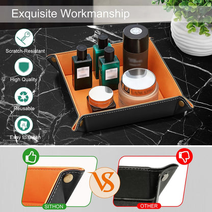 Valet Tray Desktop Storage Organizer Nightstand Caddy Holder