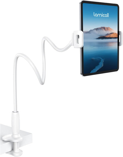 Gooseneck Tablet Holder for Bed, Unique Tapered Flexible Arm