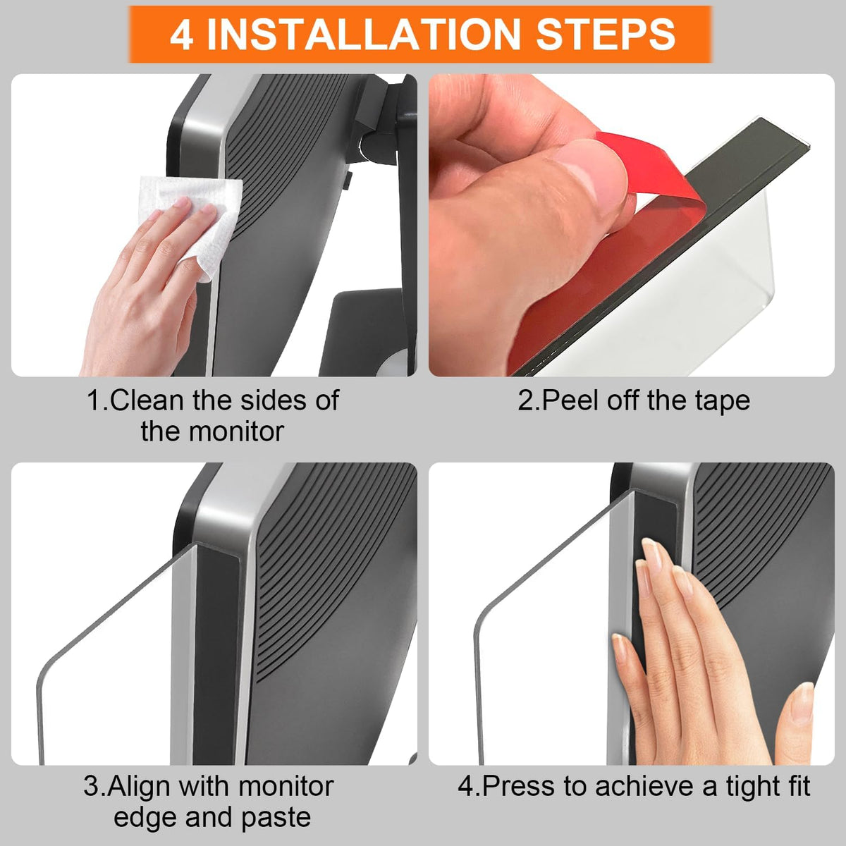 2-Pack Frameless Monitor Sticky Note Boards
