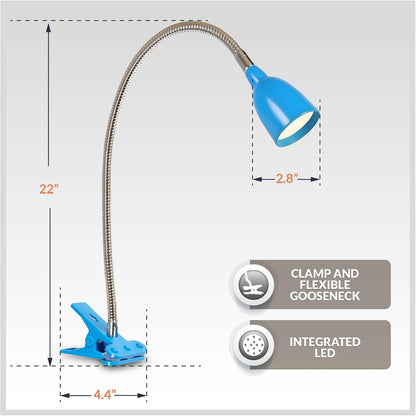 NHCLP-OL-BK Olivia Dimmable and Color Temperature Changing Clamp Light Desk Lamp Black