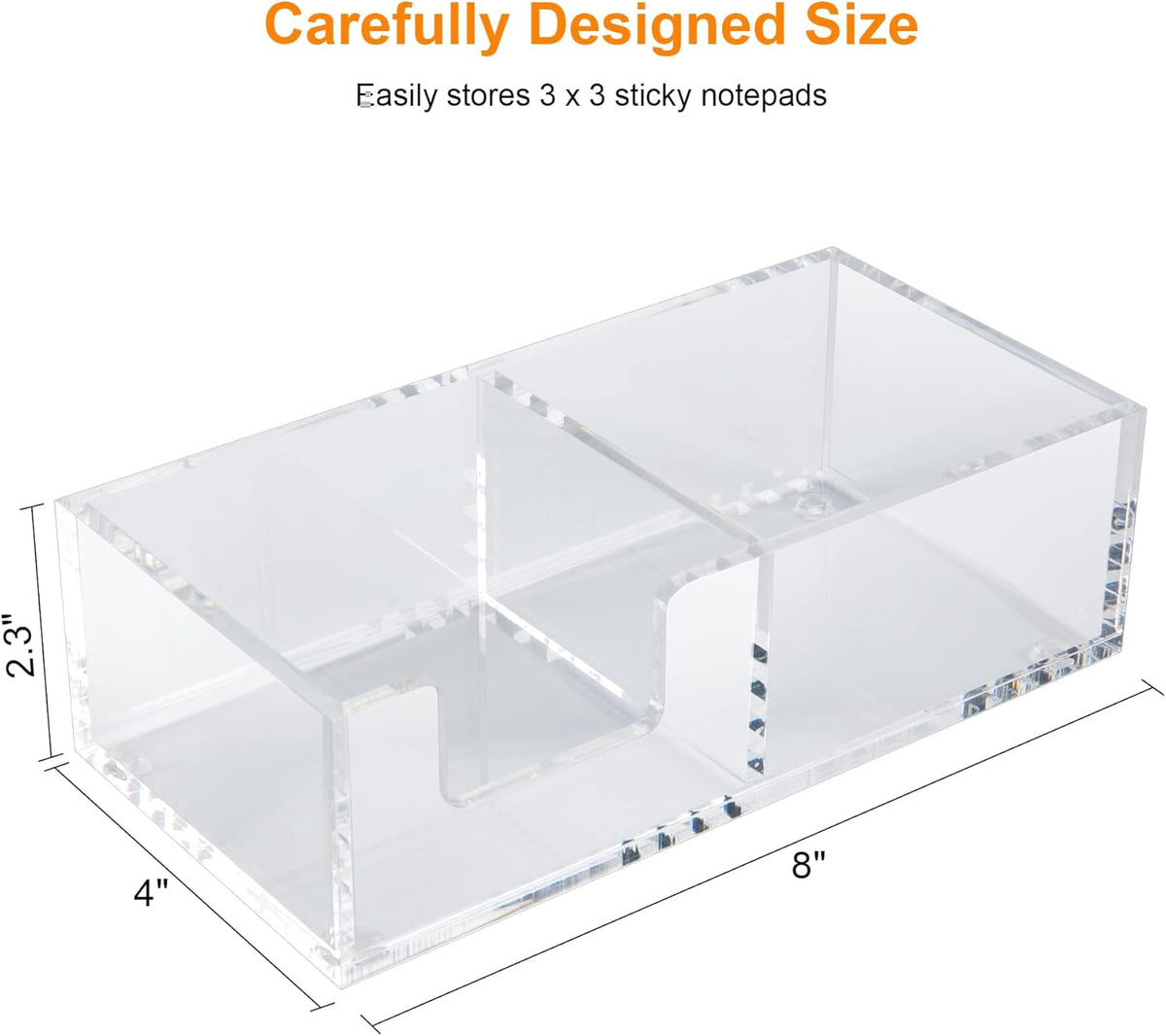 4x6 Acrylic Memo Holder, Clear Desk Notepad Holder For Note Pads