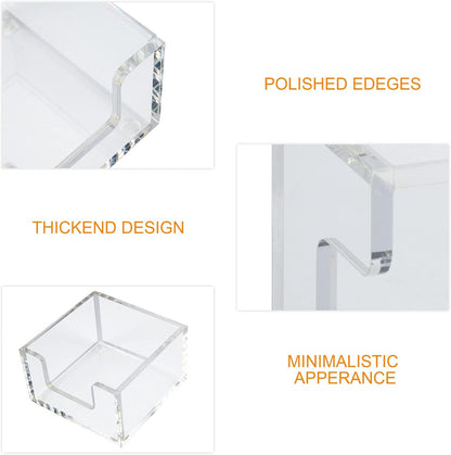 4x6 Acrylic Memo Holder, Clear Desk Notepad Holder For Note Pads