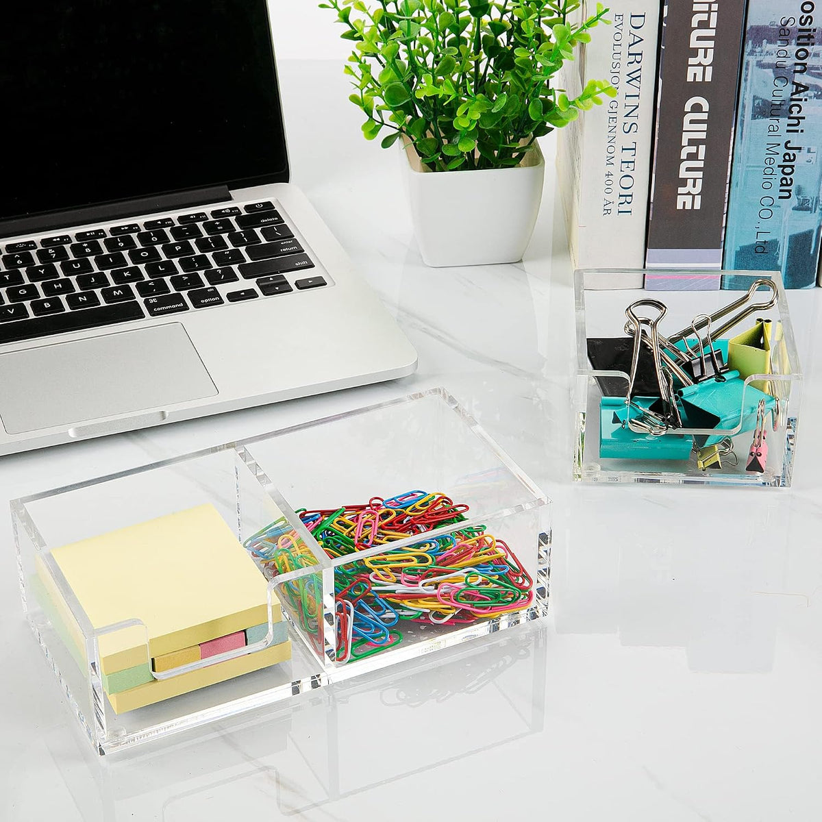 4x6 Acrylic Memo Holder, Clear Desk Notepad Holder For Note Pads