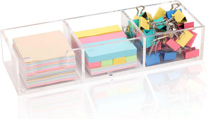 4x6 Acrylic Memo Holder, Clear Desk Notepad Holder For Note Pads