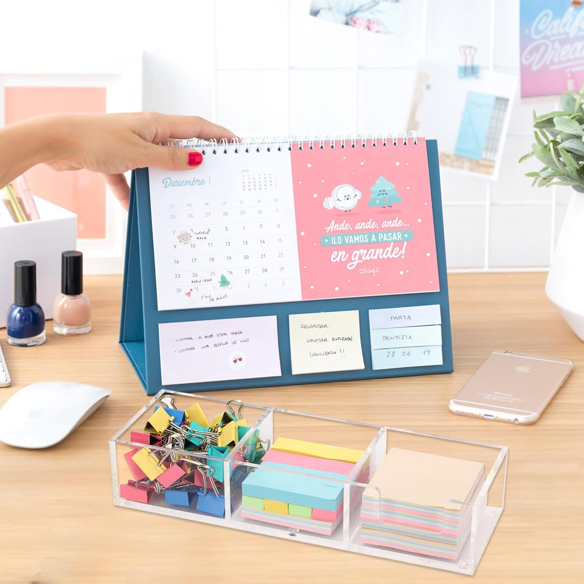 4x6 Acrylic Memo Holder, Clear Desk Notepad Holder For Note Pads