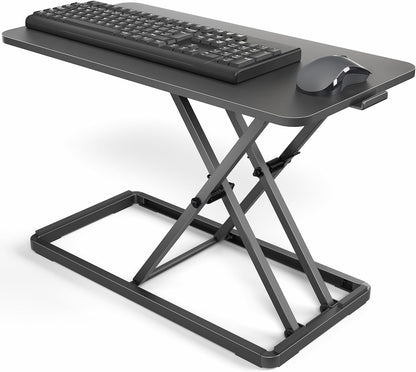 Black 24 in Single Top Keyboard and Mouse Riser, DESK-V024A