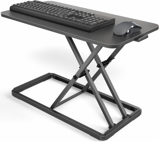 Black 24 in Single Top Keyboard and Mouse Riser, DESK-V024A