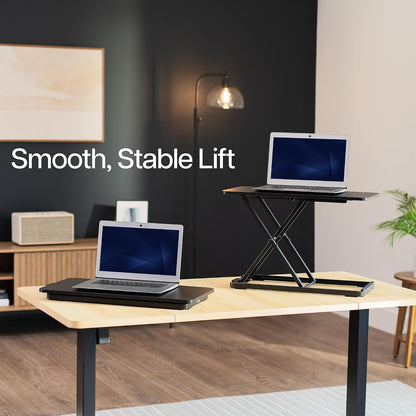 Black 24 in Single Top Keyboard and Mouse Riser, DESK-V024A