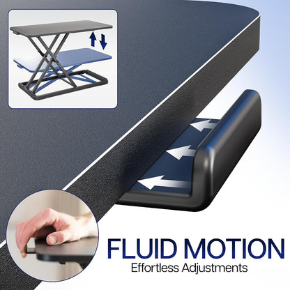 Black 24 in Single Top Keyboard and Mouse Riser, DESK-V024A