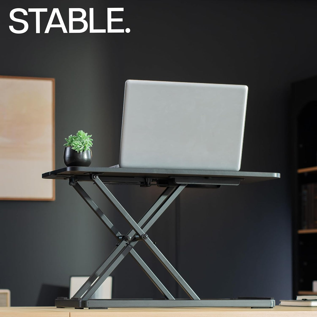 Black 24 in Single Top Keyboard and Mouse Riser, DESK-V024A