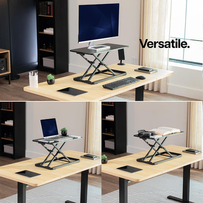 Black 24 in Single Top Keyboard and Mouse Riser, DESK-V024A
