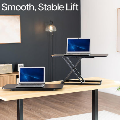 Black 24 in Single Top Keyboard and Mouse Riser, DESK-V024A