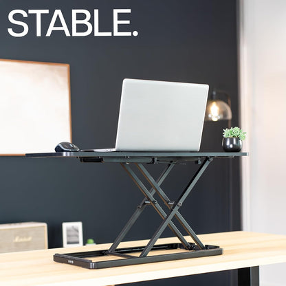Black 24 in Single Top Keyboard and Mouse Riser, DESK-V024A