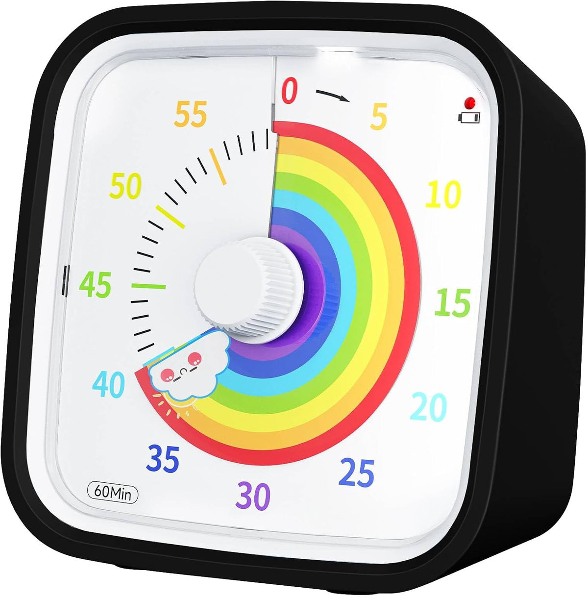 Rainbow Visual Timer for Kids, 60-min Countdown Timer, Blue