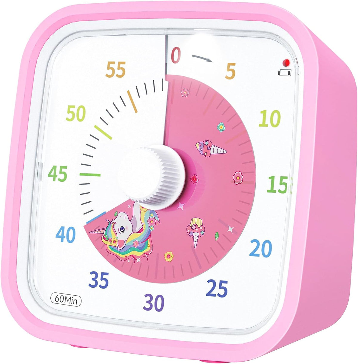 Rainbow Visual Timer for Kids, 60-min Countdown Timer, Blue