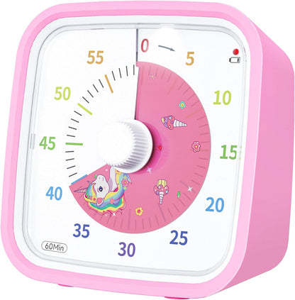 Rainbow Visual Timer for Kids, 60-min Countdown Timer, Blue