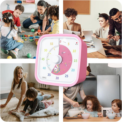 Rainbow Visual Timer for Kids, 60-min Countdown Timer, Blue