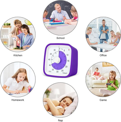 Rainbow Visual Timer for Kids, 60-min Countdown Timer, Blue
